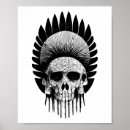 Suche nach weißer schädel poster Schwarz weiß