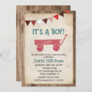 Recherche de wagon baby shower invitations Rustique