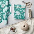 Recherche de damassé de vert bleu Vintage