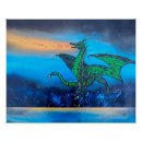 Suche nach drachen poster Grün