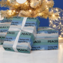 Suche nach frieden geschenkpapier Blau