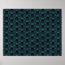 Recherche de bleu turquoise abstraite moderne posters Élégant