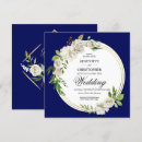 Recherche de royal blue floral mariage invitations Moderne