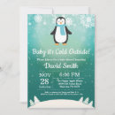 Recherche de pingouin de bébé invitations Flocon de neige