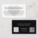 Recherche de com cartes visite Noir et blanc