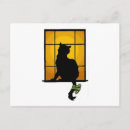 Suche nach katze im fenster postkarten Halloween