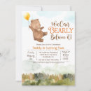 Recherche de teddy bear anniversaire invitations Aquarelle