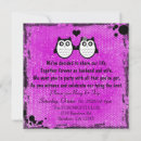 Recherche de hibou mariage invitations Violet