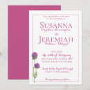 Recherche de fuschia mariage invitations Floral