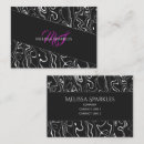 Recherche de motif abstrait noir et blanc cartes visite Pour elle