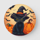 Suche nach niedliche schwarze katze wanduhren Halloween