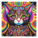Recherche de chat psychédélique posters Animal