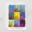Recherche de nature abstraite invitations Coloré