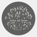 Recherche de floral monogrammed autocollants Élégant