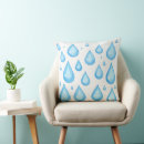 Recherche de gouttes de pluie coussins Motif