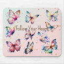 Suche nach rosa schmetterlinge mousepads Herz