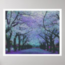 Recherche de fleurs de cerisier blanches posters Bleu