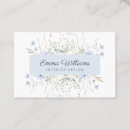 Recherche de fleurs bleues cartes visite Administrative professional