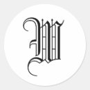 Recherche de monogramme w autocollants Initiale