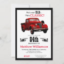 Recherche de vieux camion invitations Rouge