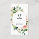 Recherche de monogramme floral cartes visite Professionnel