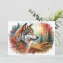 Recherche de wolfs vœux cartes Aquarelle