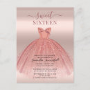 Recherche de princesse 16ans anniversaire invitations Rose