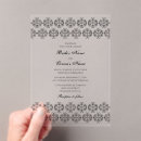 Recherche de damassé noir mariage invitations Simple