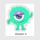 Recherche de monstres mignons autocollants Parti