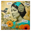 Suche nach vintage vögel fliesen Blume