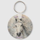 Recherche de cheval blanc porteclés Équestre