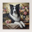 Suche nach border collie puzzle Schwarz weiß