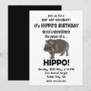 Recherche de hippo invitations Jungle