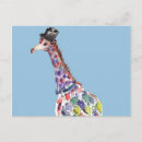 Suche nach bunte giraffe postkarten Niedlich