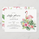 Recherche de flamingo baby shower invitations Floral