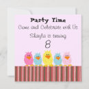 Recherche de poule et poussins invitations Mignon