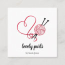 Recherche de tricoteuses cartes visite Fait main