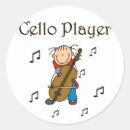 Recherche de joueur violoncelle autocollants Musique