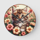 Recherche de chat floral horloges Adorable