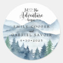 Recherche de montagne verte autocollants Aquarelle