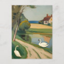 Suche nach zwei schwäne postkarten Wasser