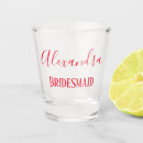 Recherche de bridesmaid shot verres Faveur de bridesmaid