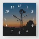 Recherche de moulin vent horloges Coucher de soleil