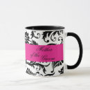 Recherche de rose de damassé tasses Noir et blanc