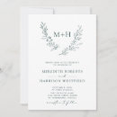 Recherche de forest green mariage invitations Monogramme