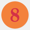 Recherche de huit autocollants Nombre