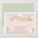 Recherche de bunny 1ans anniversaire invitations Floral
