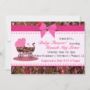 Recherche de camo baby shower invitations Rose