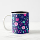 Recherche de motif floral tasses Coloré