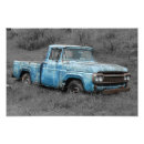 Recherche de camion classique posters Bleu